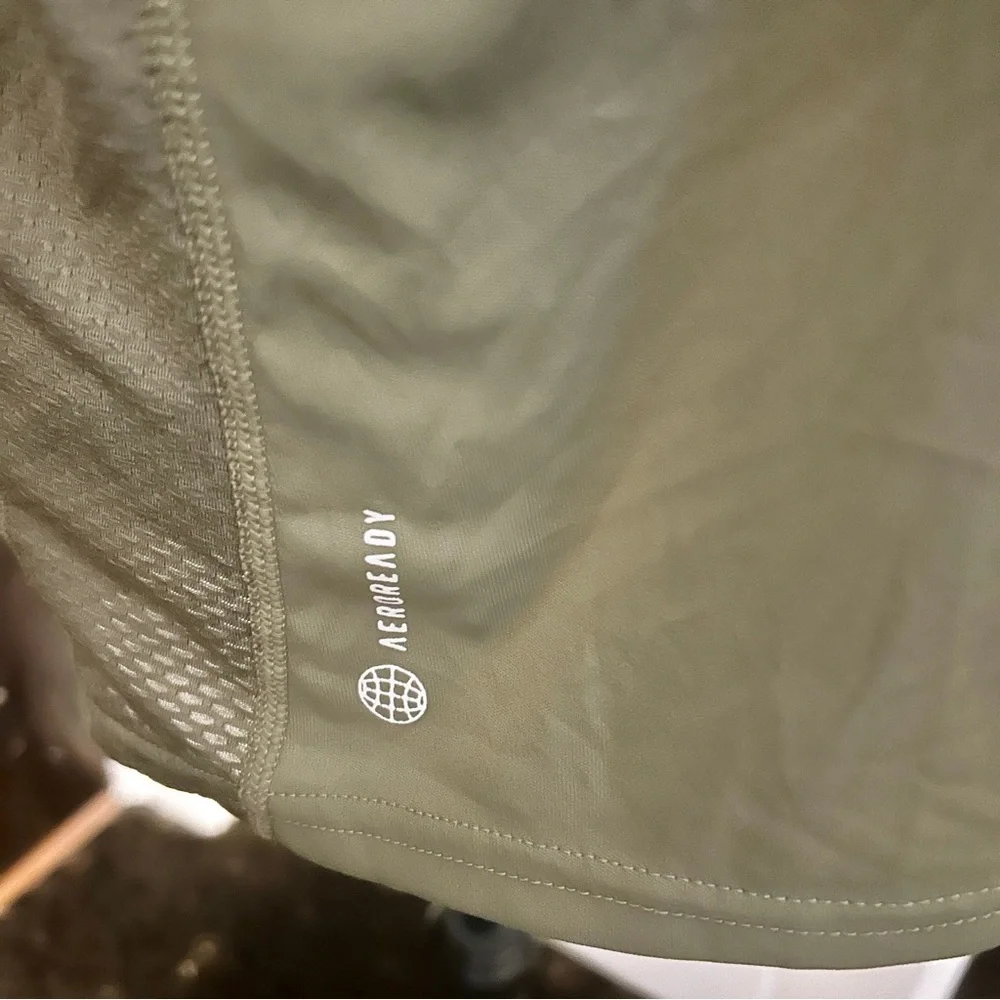 Adidas Own The Run Tee Shirt Olive Green Men's X Large